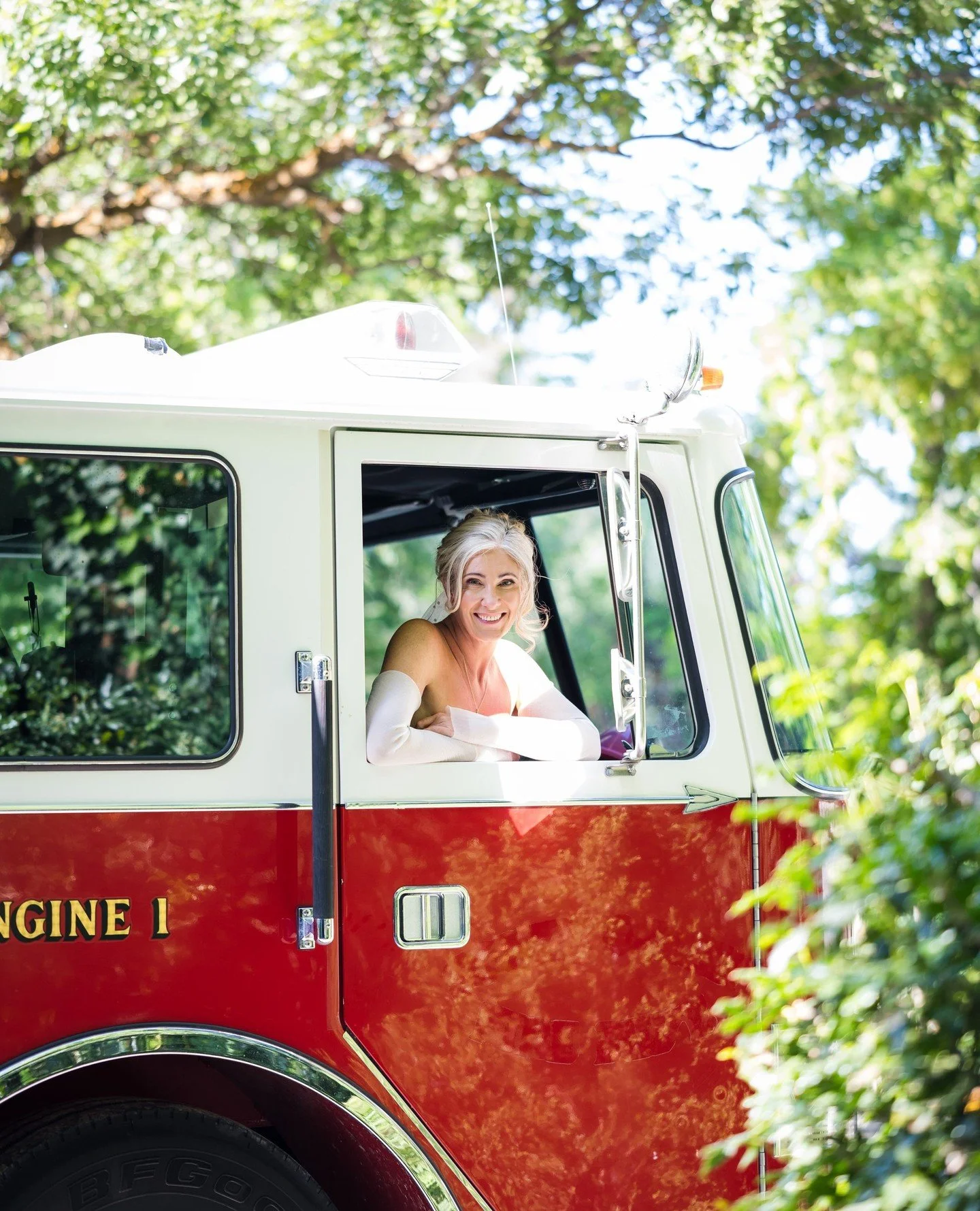 Not every bride arrives in a vintage fire truck.⁠
⁠
But the best wedding days are the ones that tell your story.⁠
⁠
From the ride in to the walk toward forever, these are the moments that make a celebration unforgettable.⁠
⁠
Planner &amp; Design: @ir