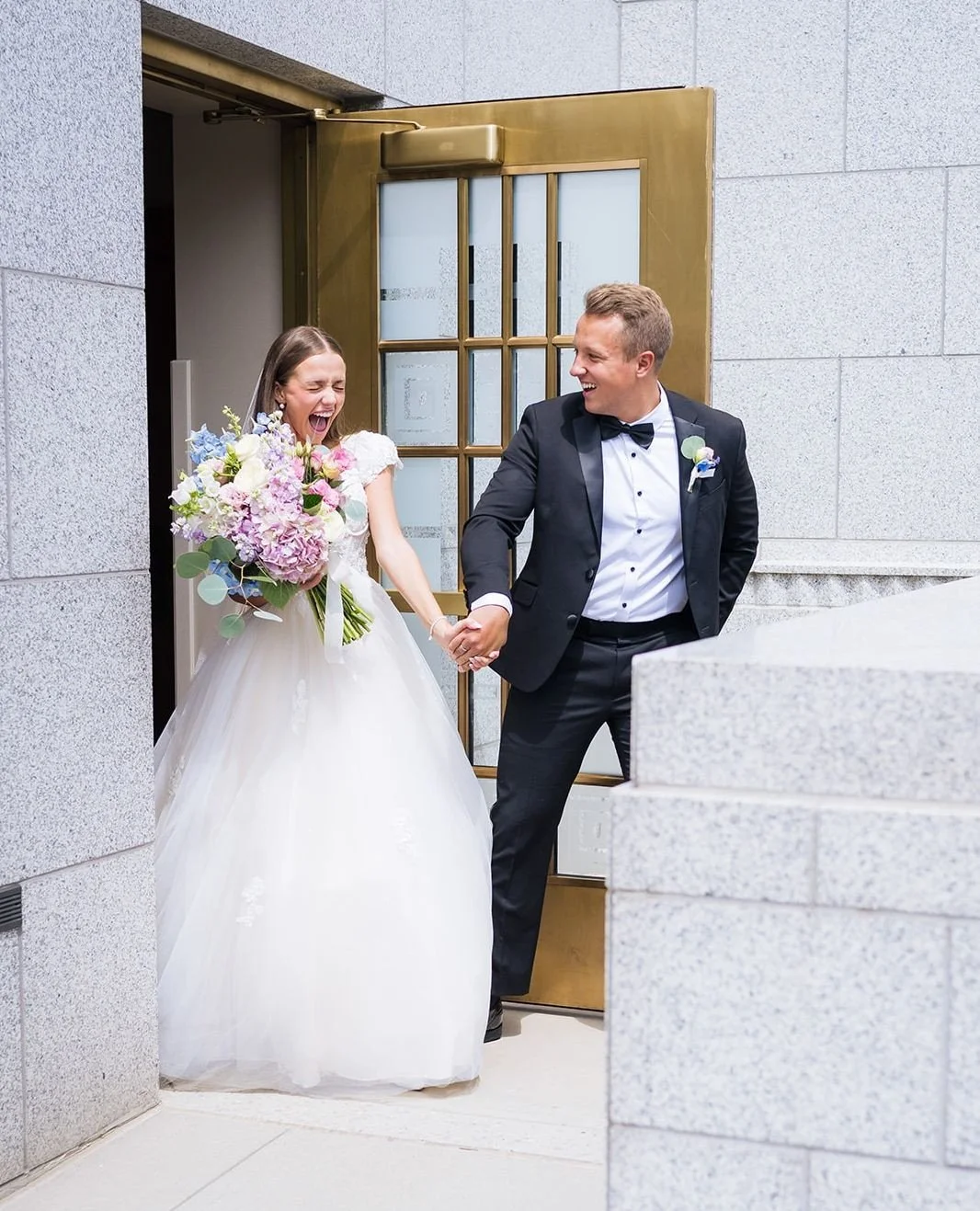 That just married feeling!⁠
⁠
#LuxuryWeddingPhotography #WeddingDetails #BrideToBe #FineArtWeddingPhotography #WeddingInspiration⁠
⁠
Couple: Blake &amp; @lucyzenger⁠
Venue: @memorialhouseutah⁠
Photographer: @morganleighphotography	⁠
Video: @videosbyg