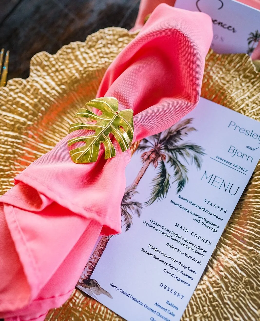 A place setting is never just a place setting. It's a reflection of the celebration, the couple, and every thoughtful detail chosen to welcome guests to the table.⁠
⁠
#MorganLeighPhotography #WeddingDetails #ReceptionDesign #LuxuryWedding #WeddingIns