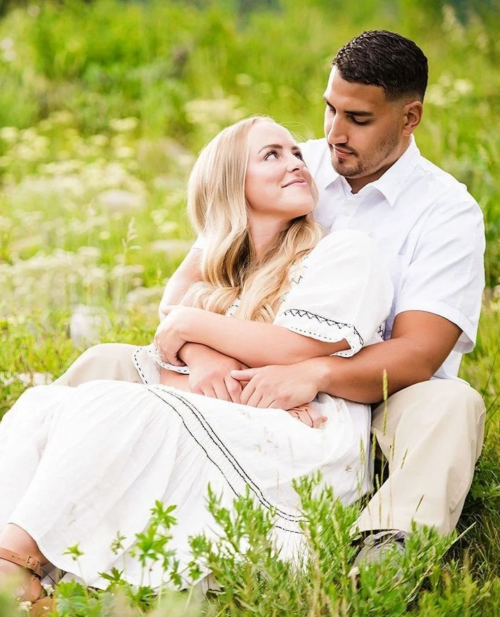 Love doesn't always announce itself.⁠
⁠
Sometimes it looks like a forehead kiss in the middle of a quiet meadow. Arms wrapped a little tighter. Eyes closed because there's nowhere else you'd rather be.⁠
⁠
Those fleeting, in between moments are the on