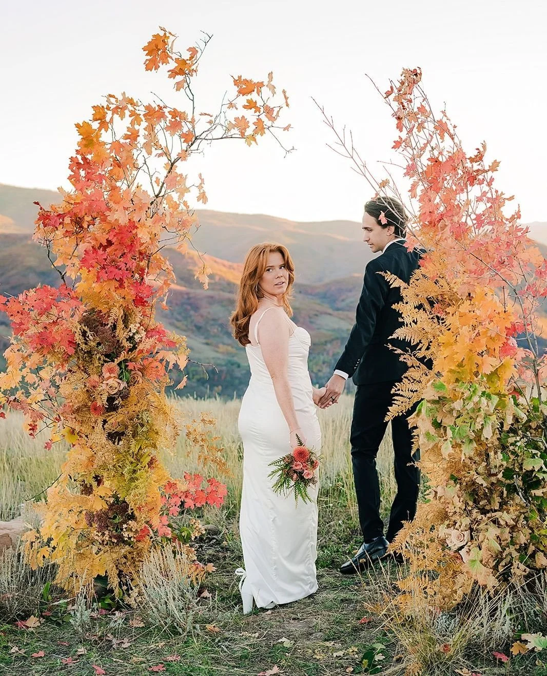 These fall bridal portraits are the kind that make me want to photograph every bride before her wedding day. There&rsquo;s time to actually play with the dress, try something unexpected, move around, and create without the pressure of a wedding-day t