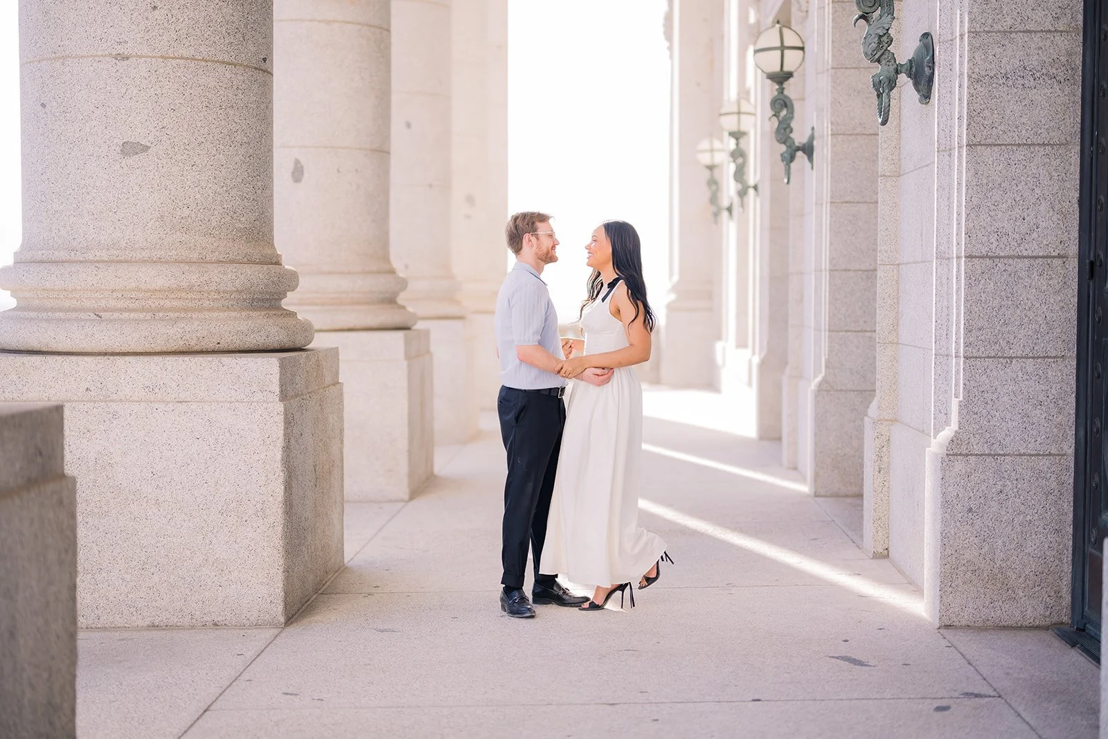 Spring Engagement Photos at the Utah State Capitol | Rachel &amp; Lance