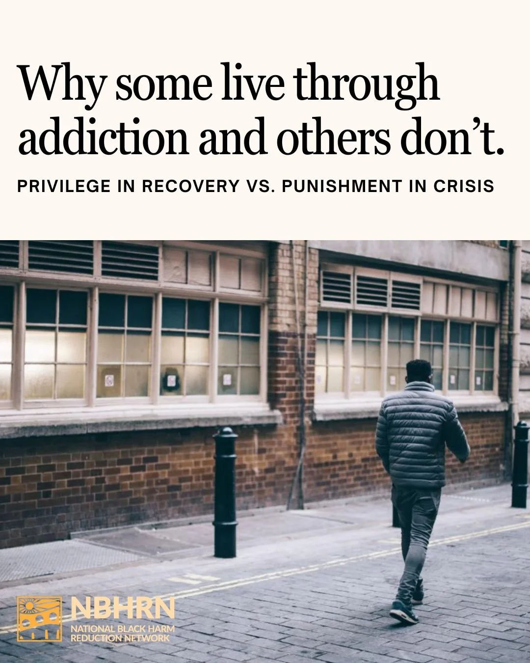 Addiction doesn&rsquo;t discriminate. But the support people receive does.

Too often, Black folks are denied what we need to survive: access to treatment, safe spaces, harm reduction tools, and community support. Instead of connection, too many are 