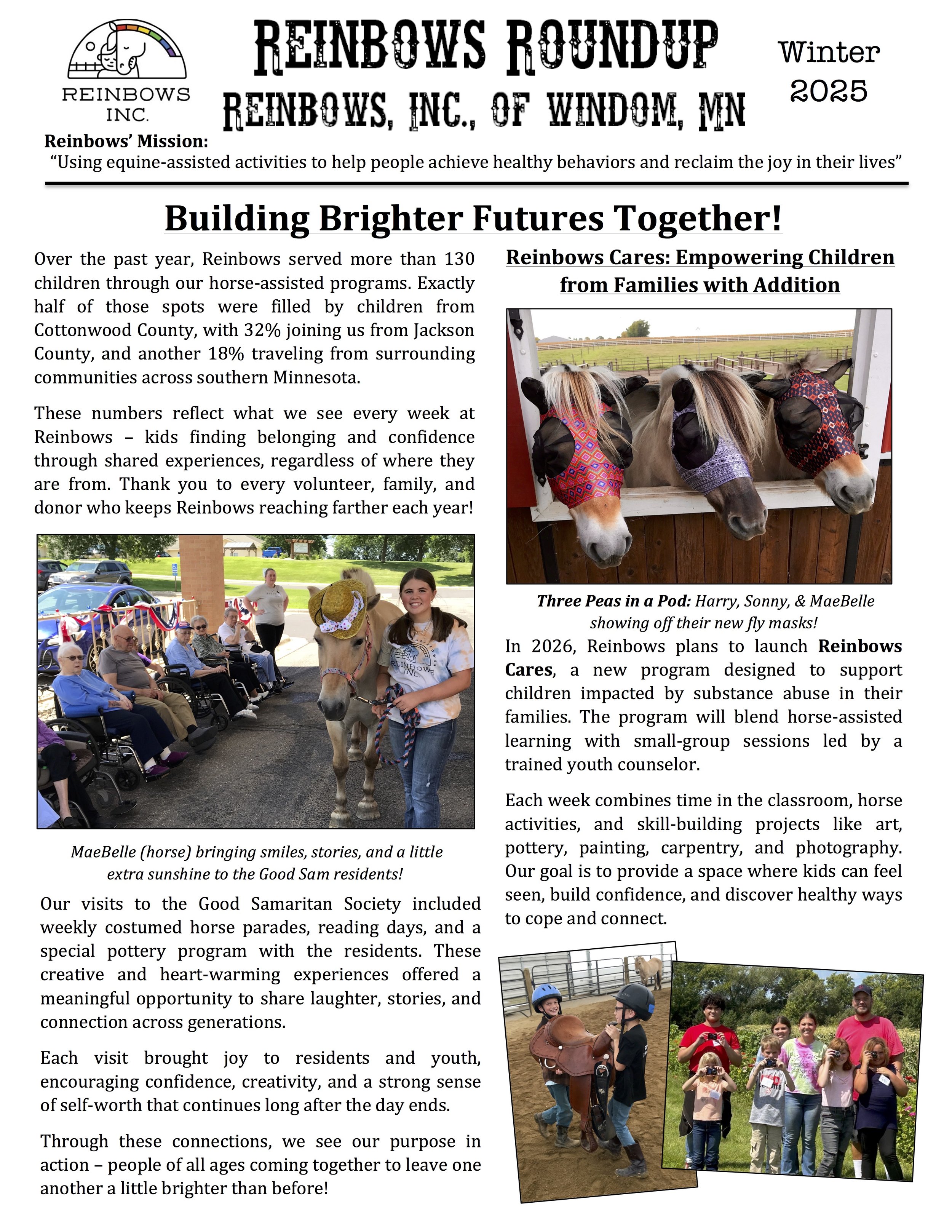 Reinbows Roundup Newsletter Winter 2025