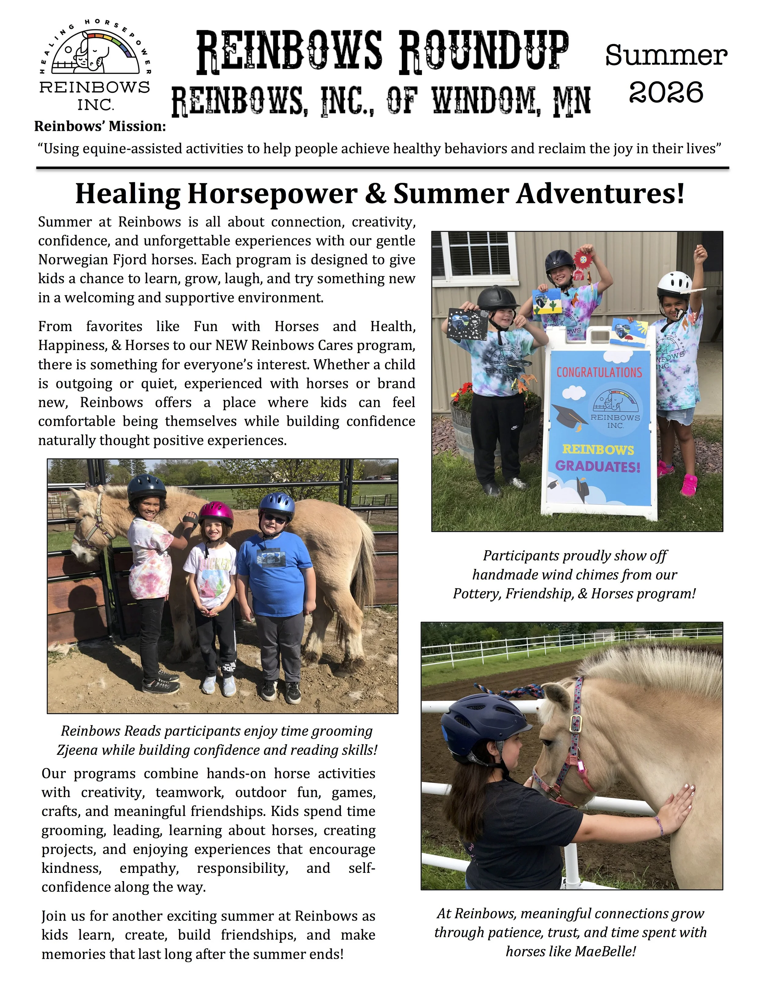 Reinbows Roundup Newsletter Summer 2026