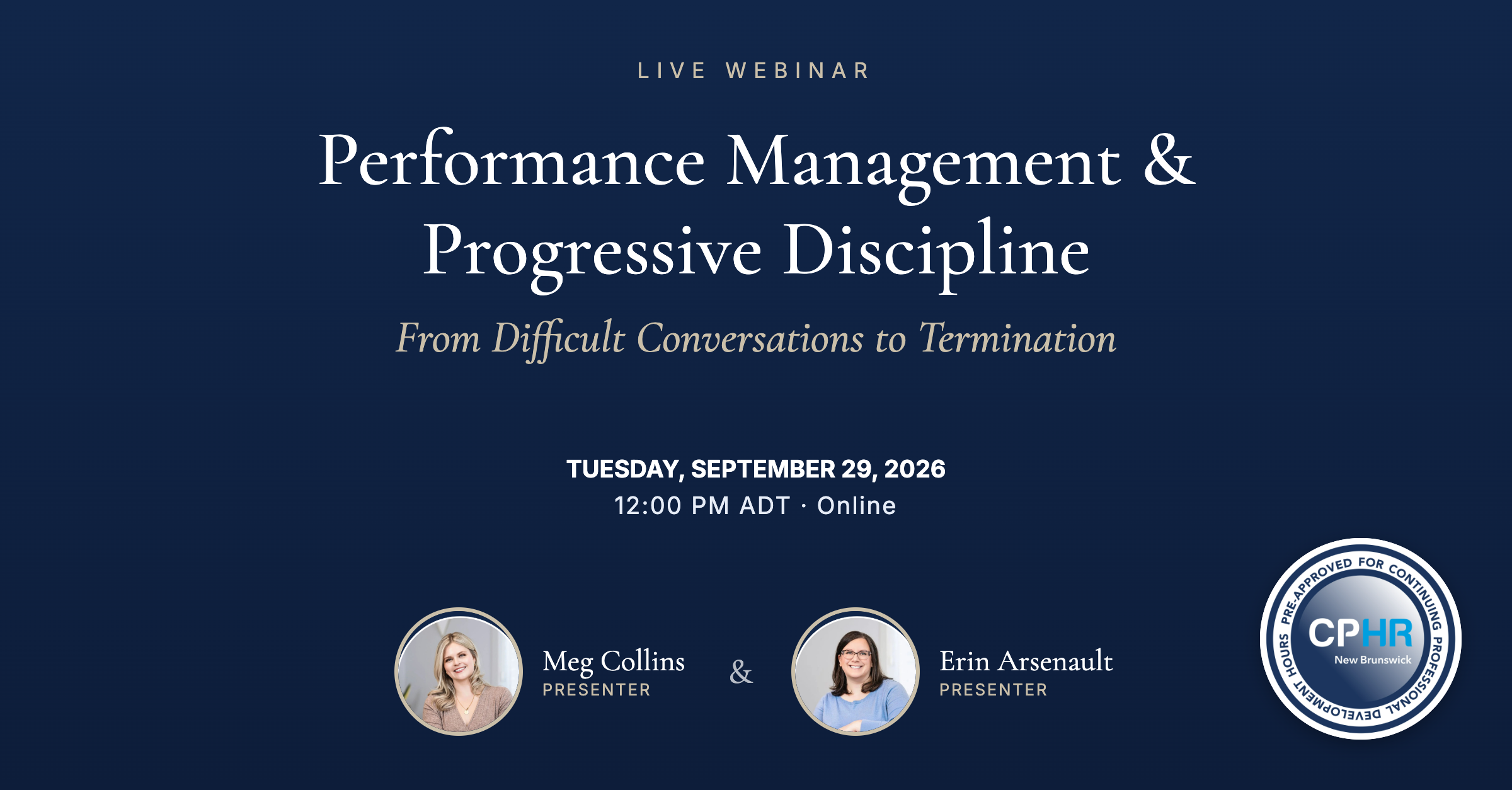 Performance Management and Progressive Discipline: Resonance HR Law Webinar, September 29, 2026
