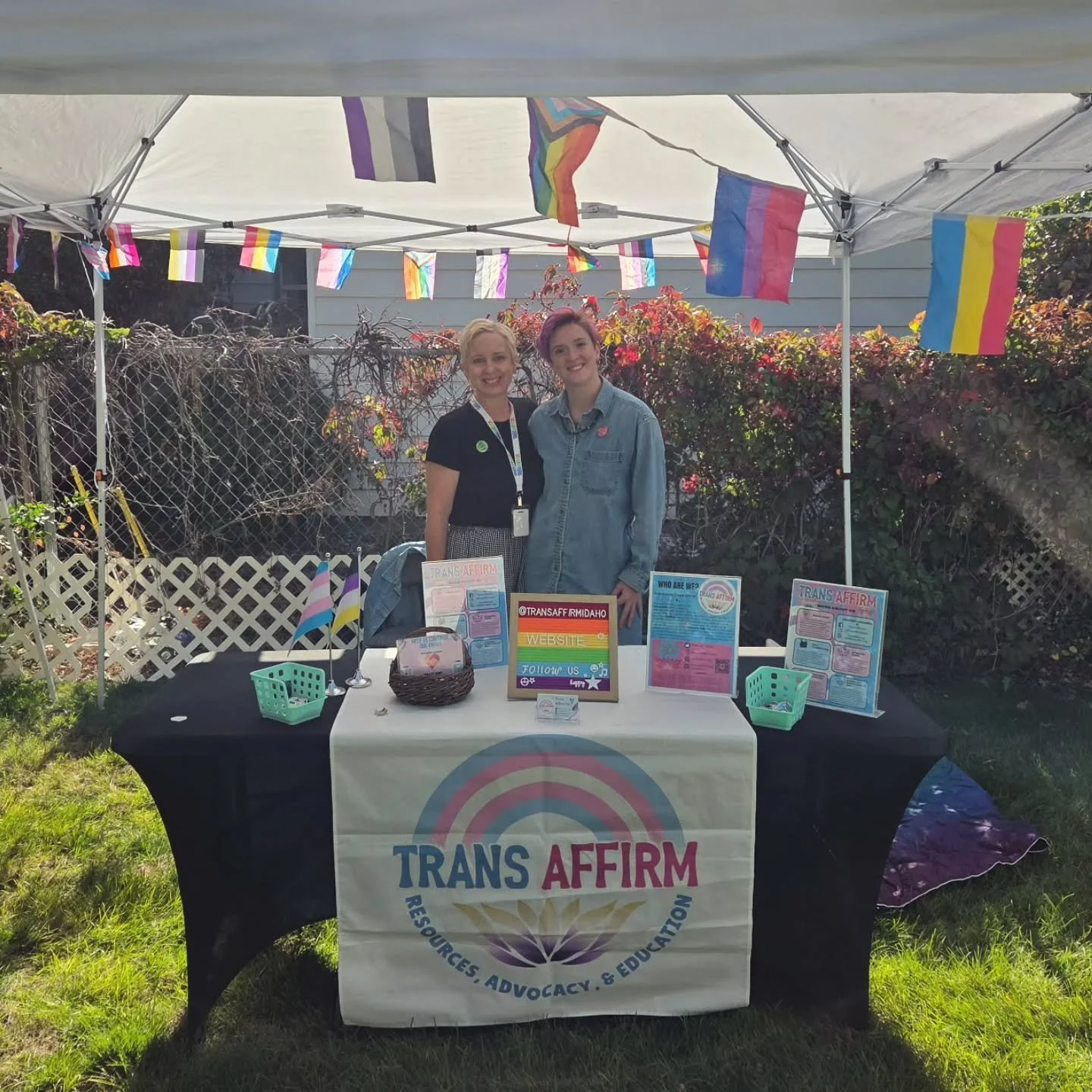 ✨️️ Good morning Twin Falls! ✨️

Come see our Volunteer Specialist, Lee, &amp; Inventory Manager, Tara, at the Twin Falls Public Library for a Volunteer Fair! Learn how to get involved with our organization and get connected with the Trans community!