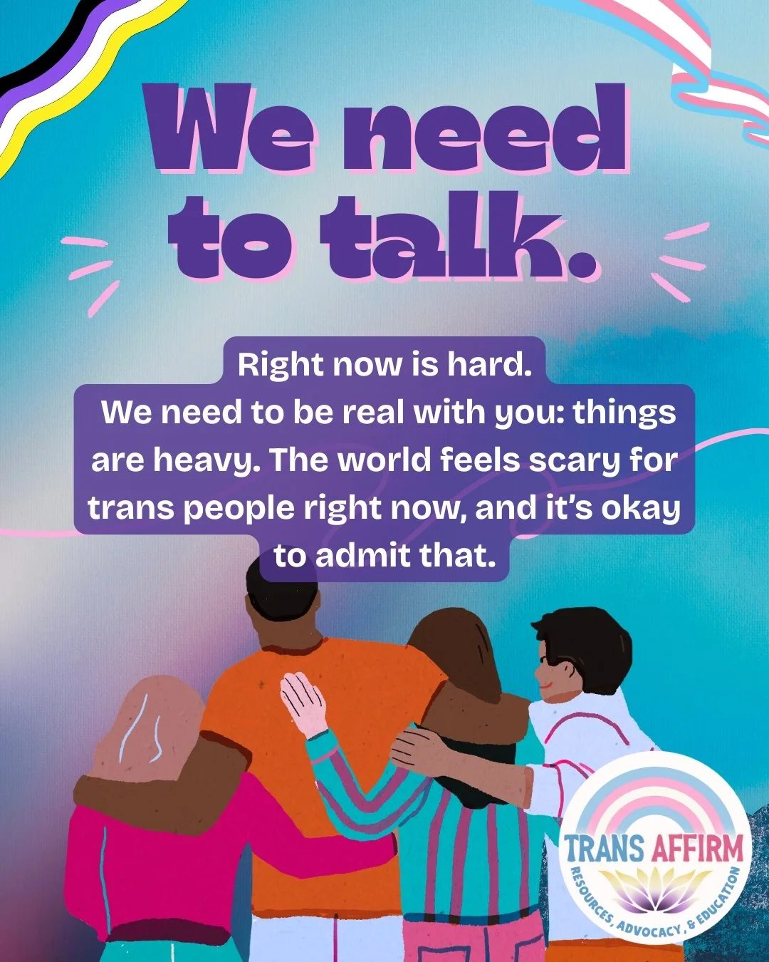 LET'S TALK. ❗
Right now, things feel overwhelming for so many of us. The political climate, the news, the conversations around us&mdash;it&rsquo;s heavy. It&rsquo;s okay to admit that things are scary. It&rsquo;s okay to admit you&rsquo;re tired. And