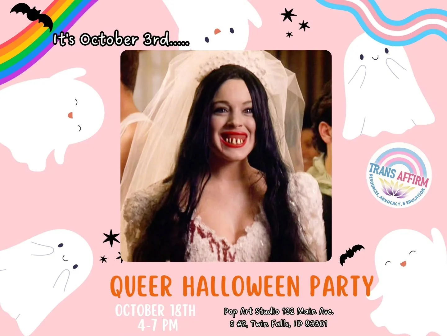🎃 Hey friends, Halloween is almost here! (Happy October 3rd) We&rsquo;re super excited to see what everyone dresses up as for our event, spooky, funny, or totally out-of-the-box, it&rsquo;s all welcome! 👻💖

And just for fun, we&rsquo;ll be doing a