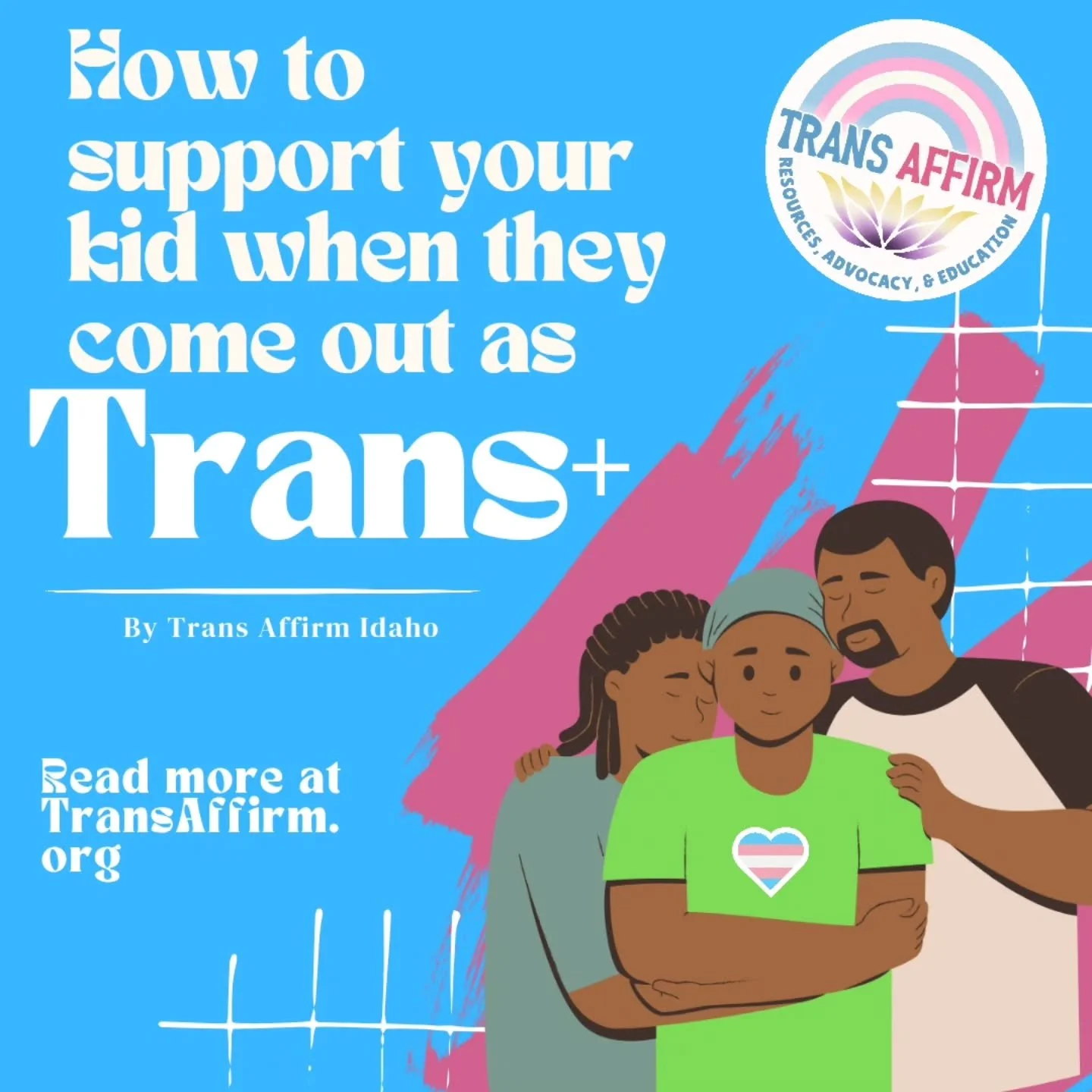 💖 What to Do If Your Kid Comes Out as Trans+ 💖

It can feel overwhelming when your child shares their trans or gender-diverse identity, but support and guidance are out there! Our latest post breaks it down step-by-step for parents and caregivers &