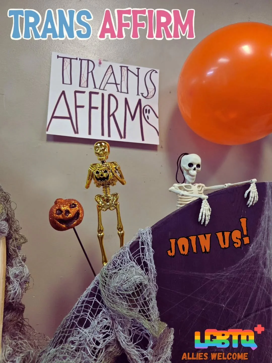 🎃QUEER HALLOWEEN PARTY TOMORROW🎃
We know many of y’all will be out earlier in the day protesting at the local No Kings rally — kudos to you for showing up and standing strong! 💪 Afterward, don’t forget to take time to rest, rech