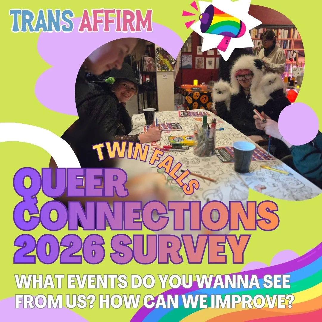 Calling all Magic Valley queer community members and allies! 🏳️&zwj;🌈🏳️&zwj;⚧️
We&rsquo;re gathering input to help shape future Queer Connections events, resources, and community spaces for our monthly Queer Connections Events in 2026: and we want