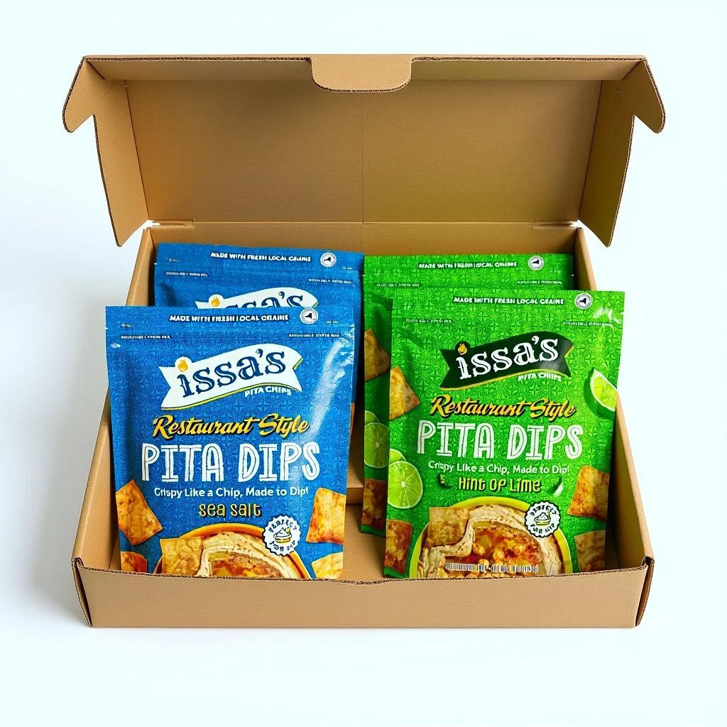 Issa's Pita Chips : 10 oz Restaurant Style - Sampler (Pack of 4)