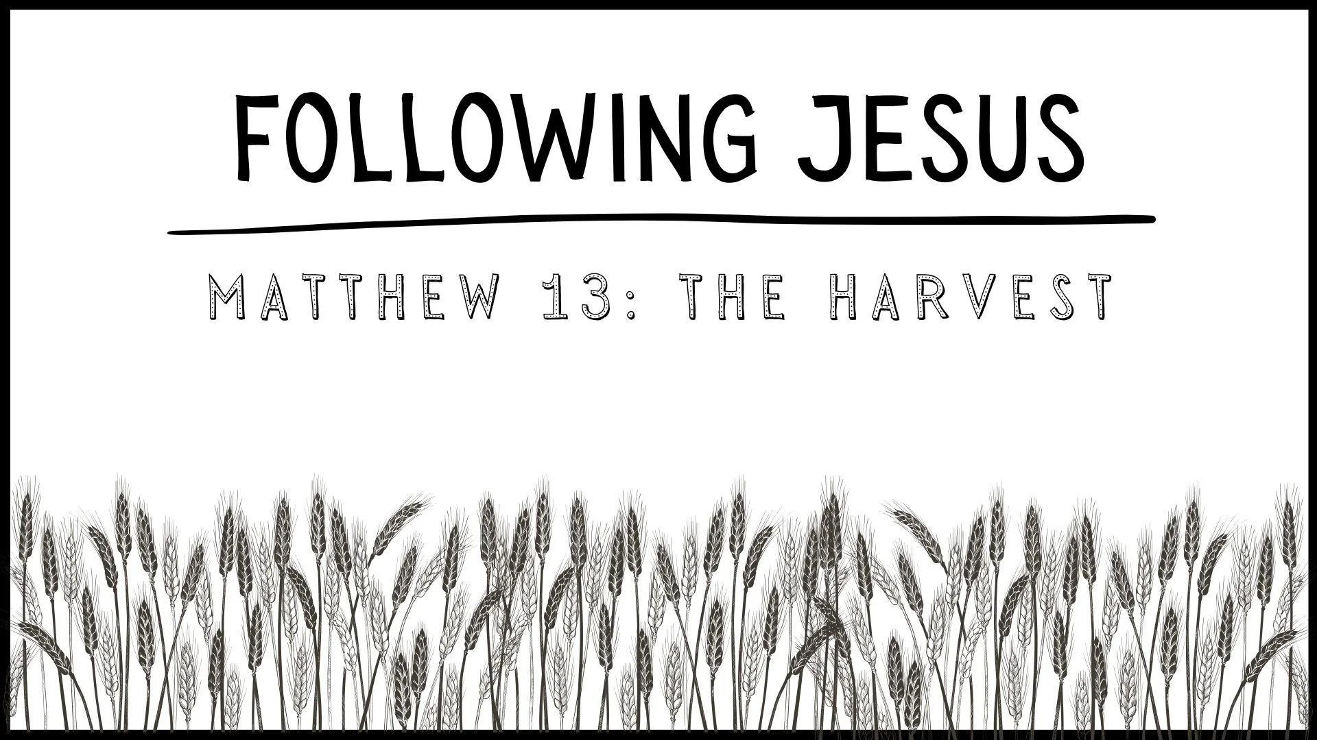 Matthew 13: The Harvest