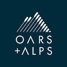 Logo with stylized mountain peaks and the text 'OARS + ALPS' underneath.