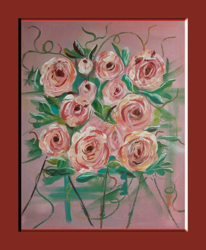 Walking in the Roses framed.JPG