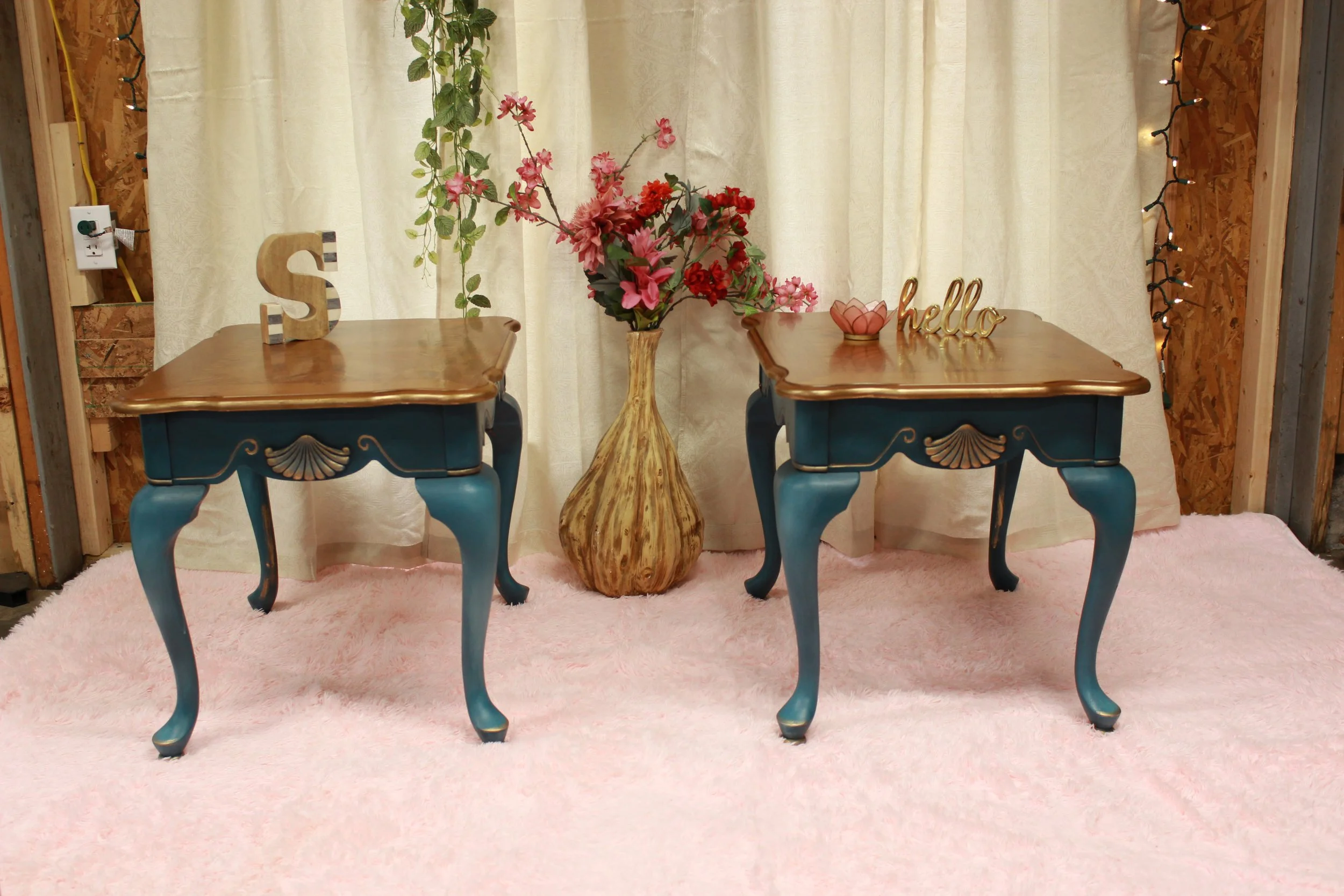 SOLD: Set of Redesigned Modern End Tables