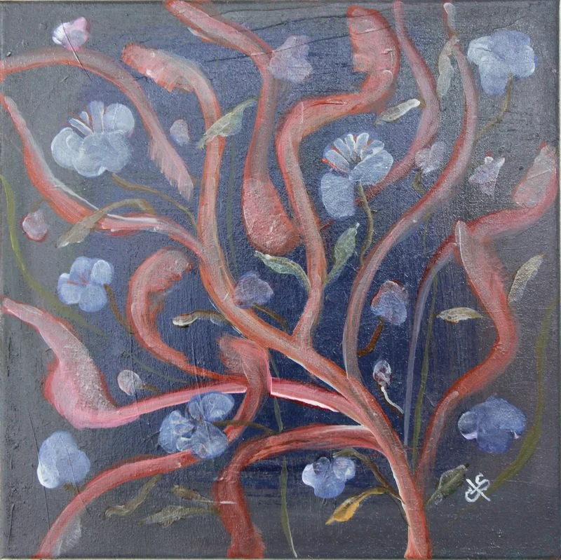 Movement in Swirling Mauve; Imagining Florals Series