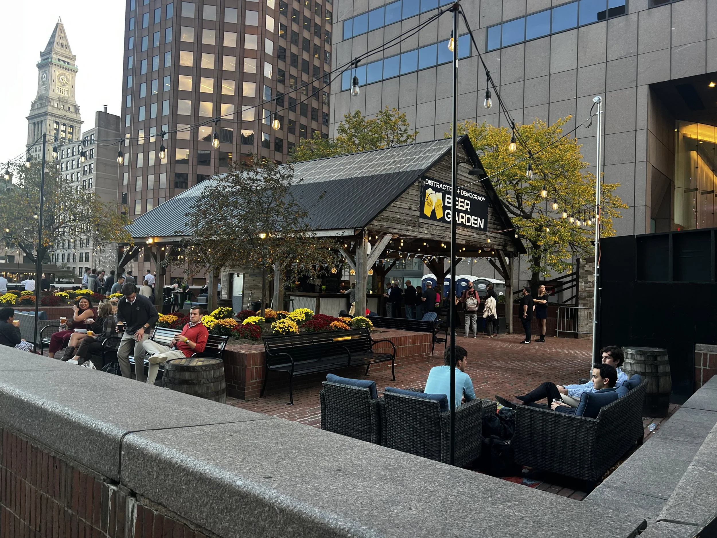 Boston City Hall Beer Garden Distraction Brewing & Democracy Beer Garden