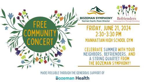 Free Community Concert Offered in Manhattan Bozeman Symphony