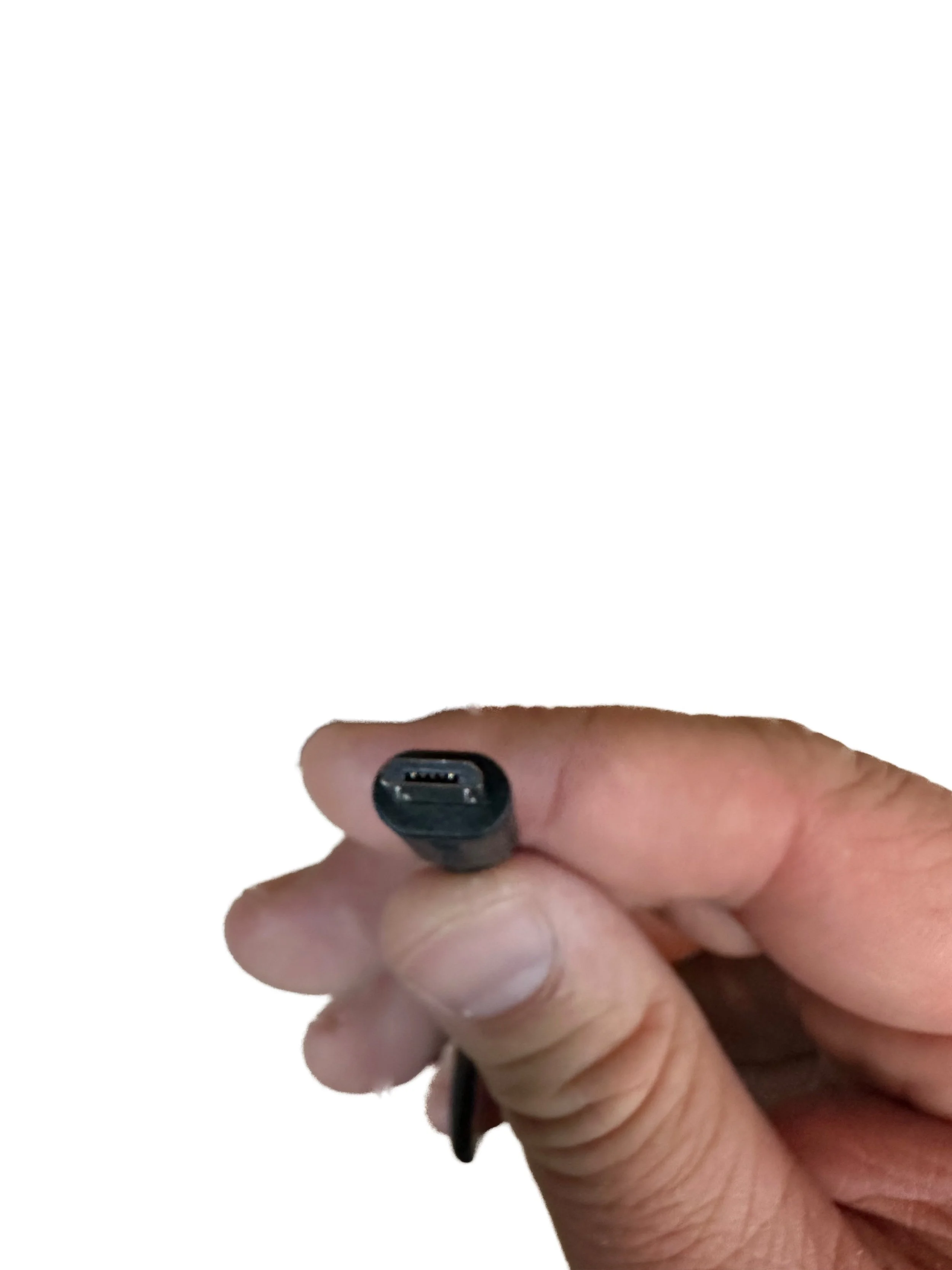 Small end of charging cord