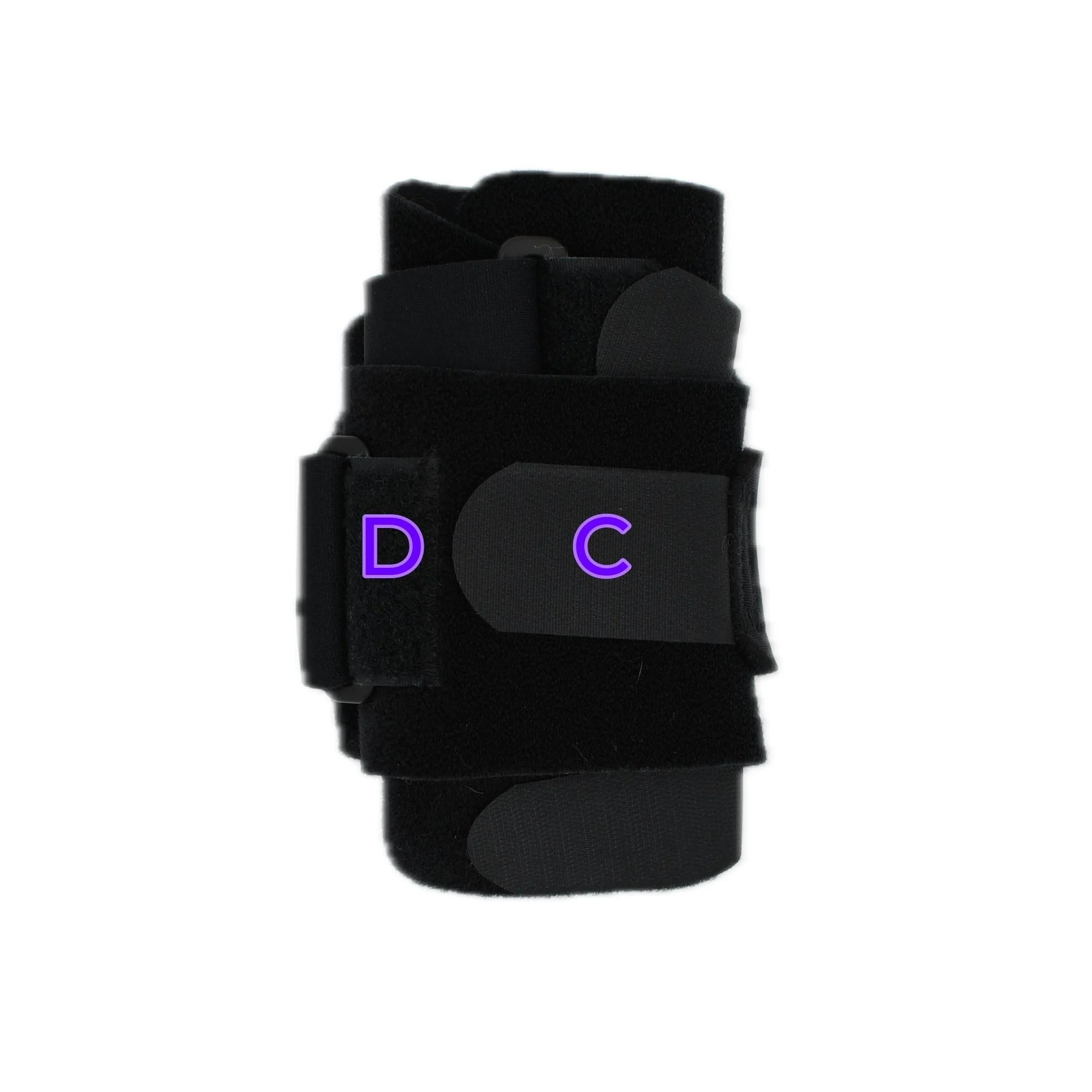 C. Secure strap C next to fastener D