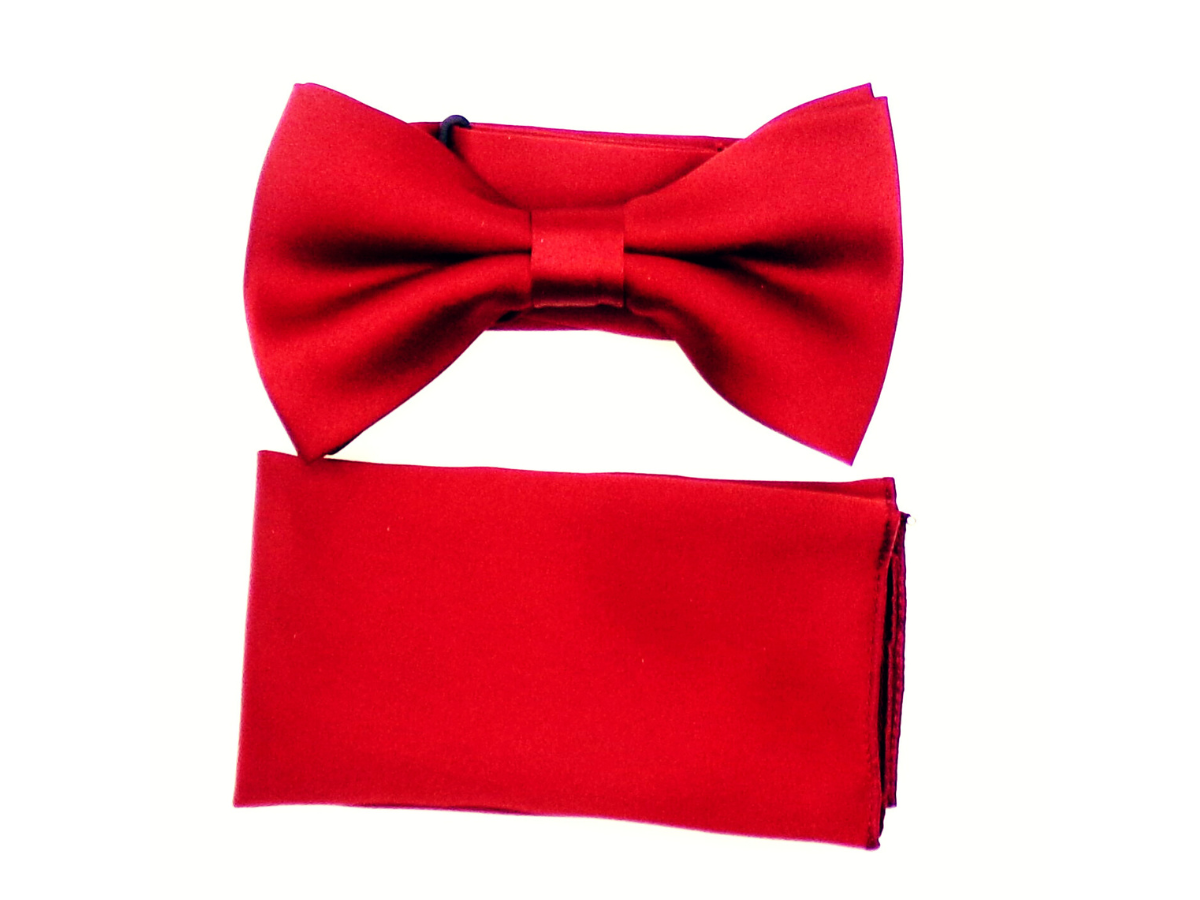 Red Bowtie with Pocket Square $17.95