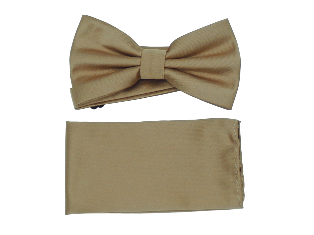 Champagne Bowtie with Pocket Square $17.95
