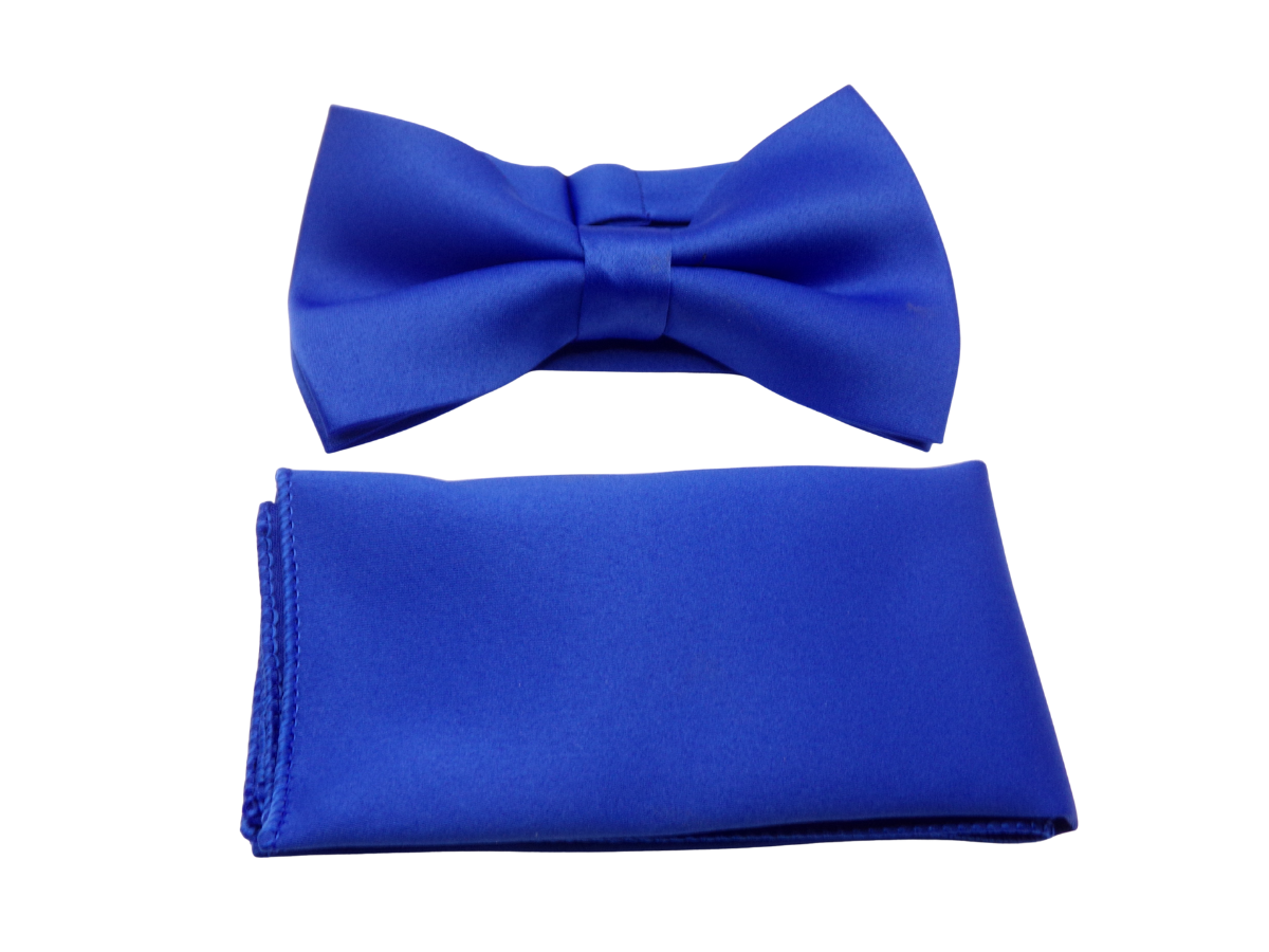 Royal Blue Bowtie with Pocket Square $17.95