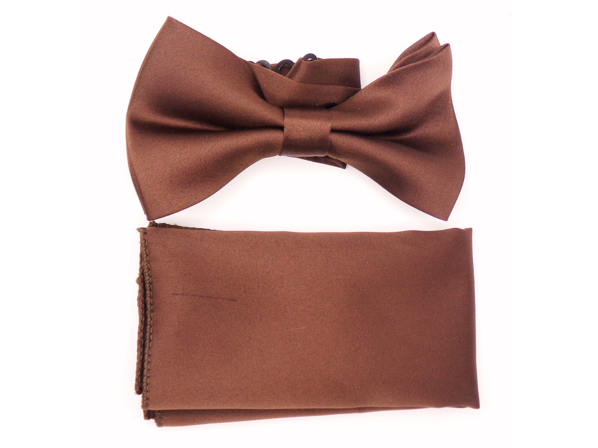 Brown Bowtie with Pocket Square $17.95 