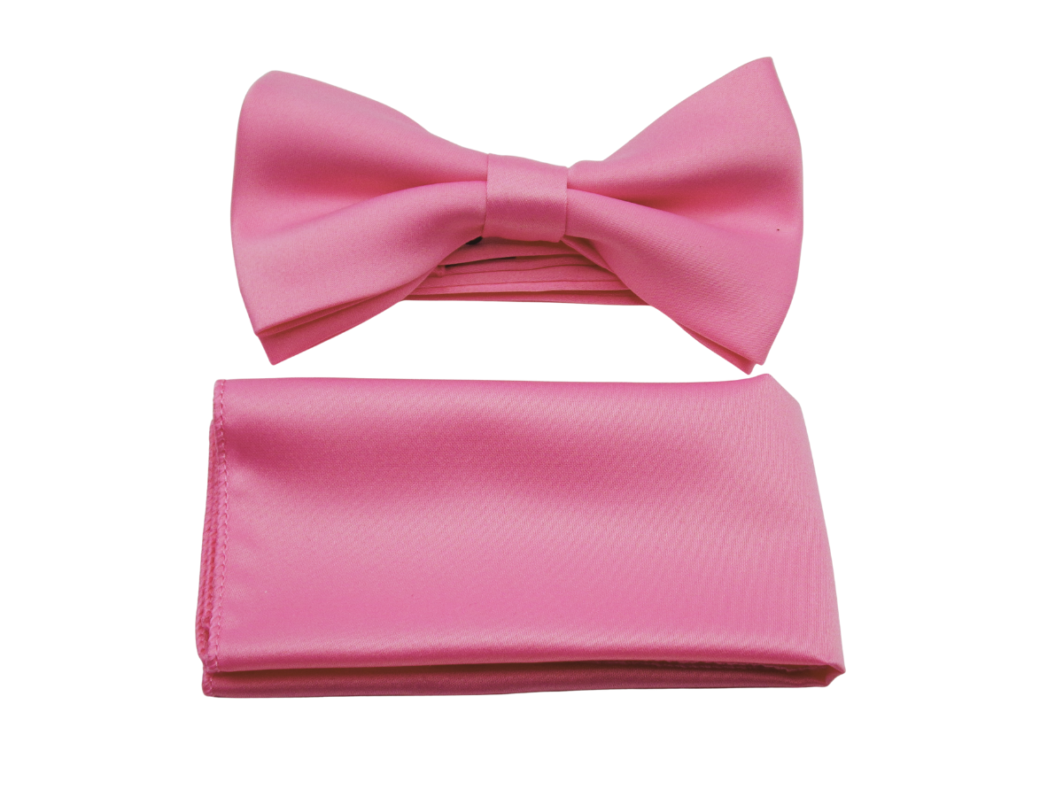 Pink Bowtie with Pocket Square $17.95