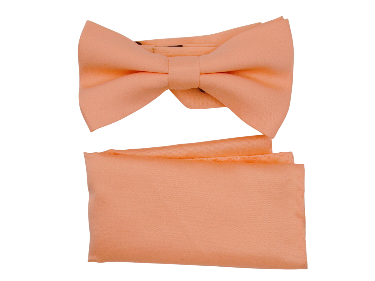 Coral Bowtie with Pocket Square $17.95