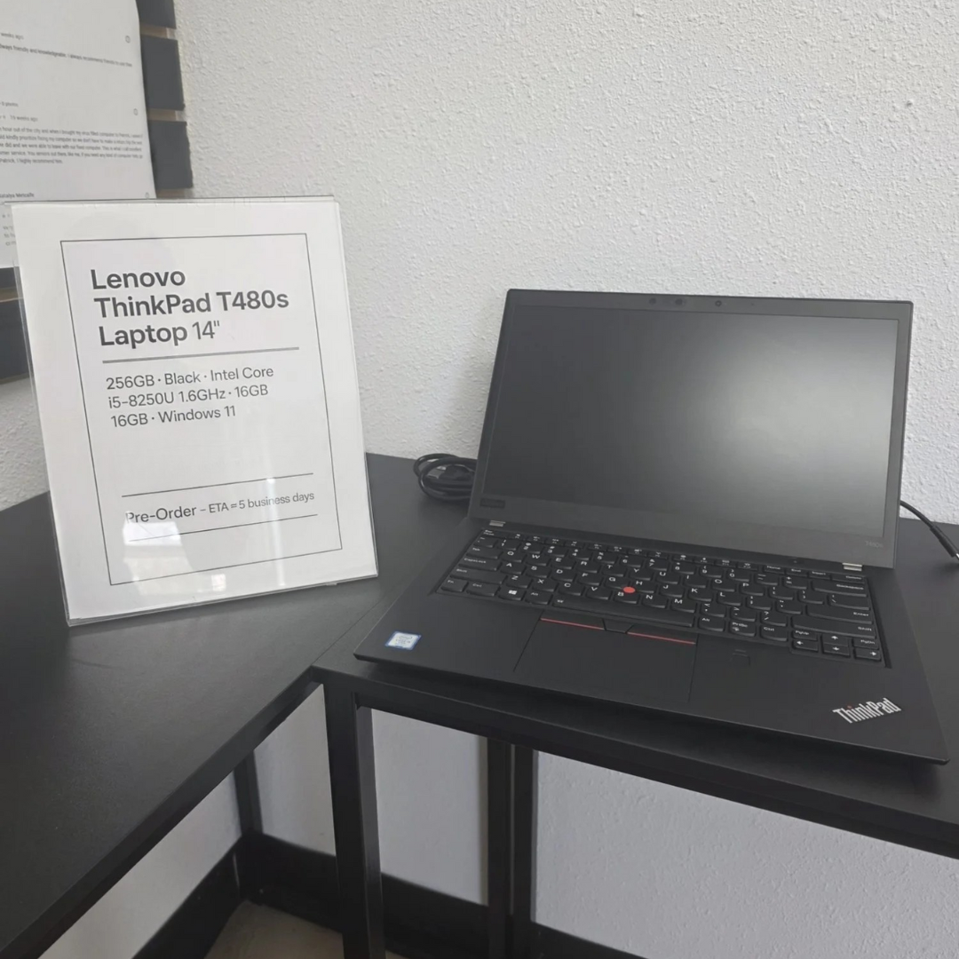 ThinkPad T480s laptop at Computer Wall