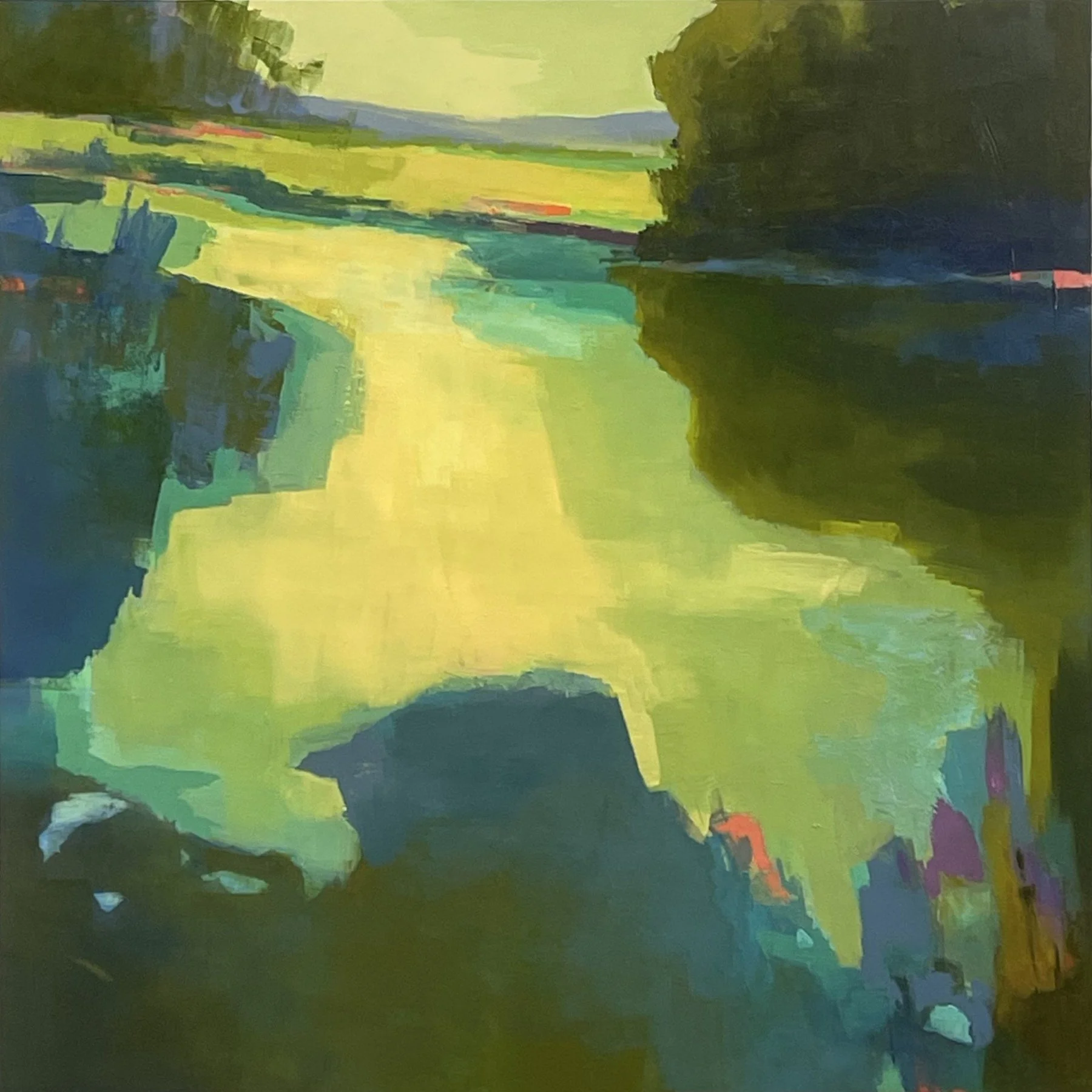 Scott Gellatly 
 River Inlet  
36x36 
oil on panel 
$4,800