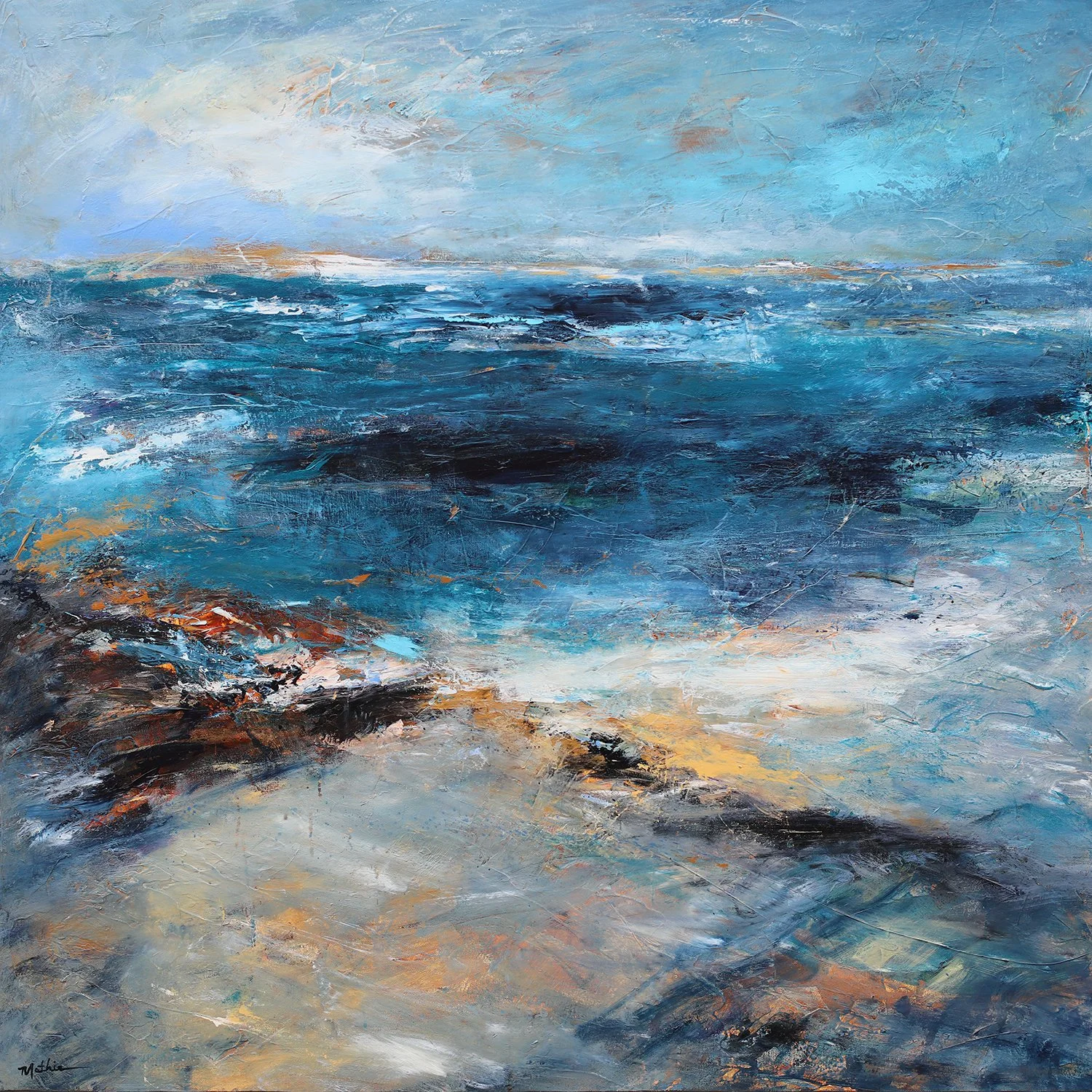 Christopher Mathie 
 Evermore  
40x40 
acrylic on canvas 
$3,700