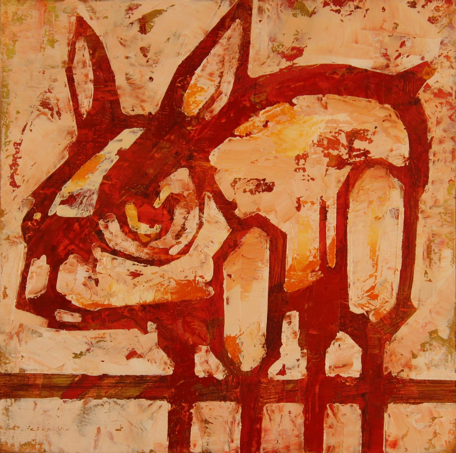 Garreth Schuh 
 Little Big  
8x8 
oil on plywood 
$300