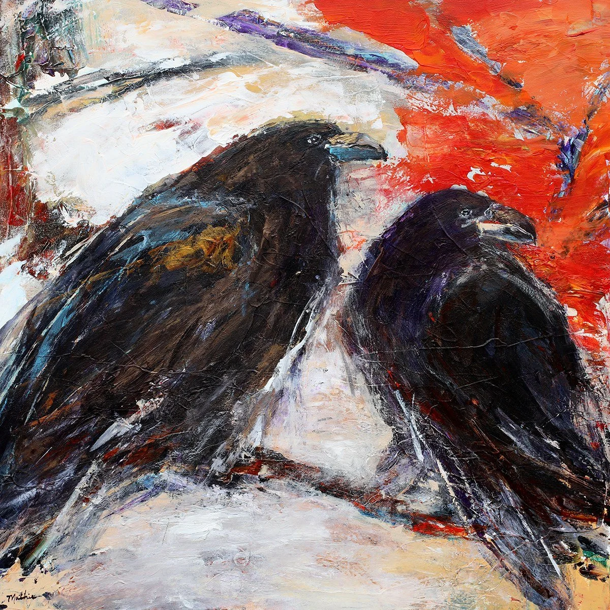 Christopher Mathie 
 Paired  
acrylic on canvas 
30x30 
$2,400