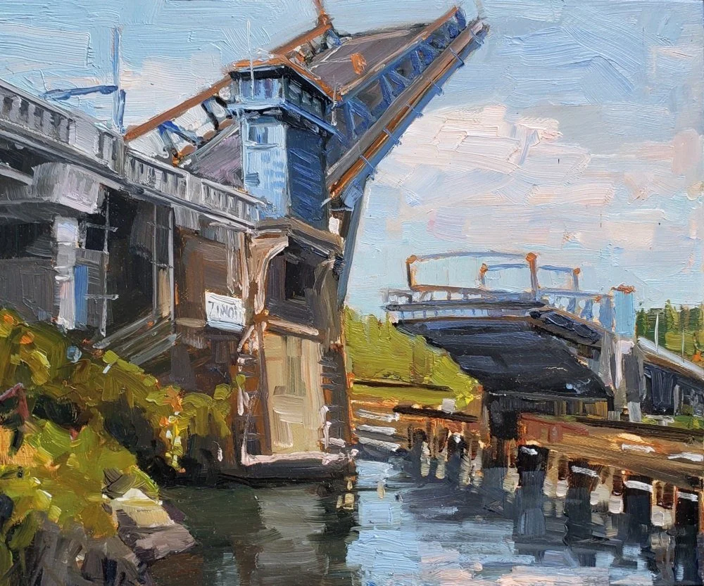Robin Weiss 
 Fremont Bridge  
10x12 
oil on panel 
$700
