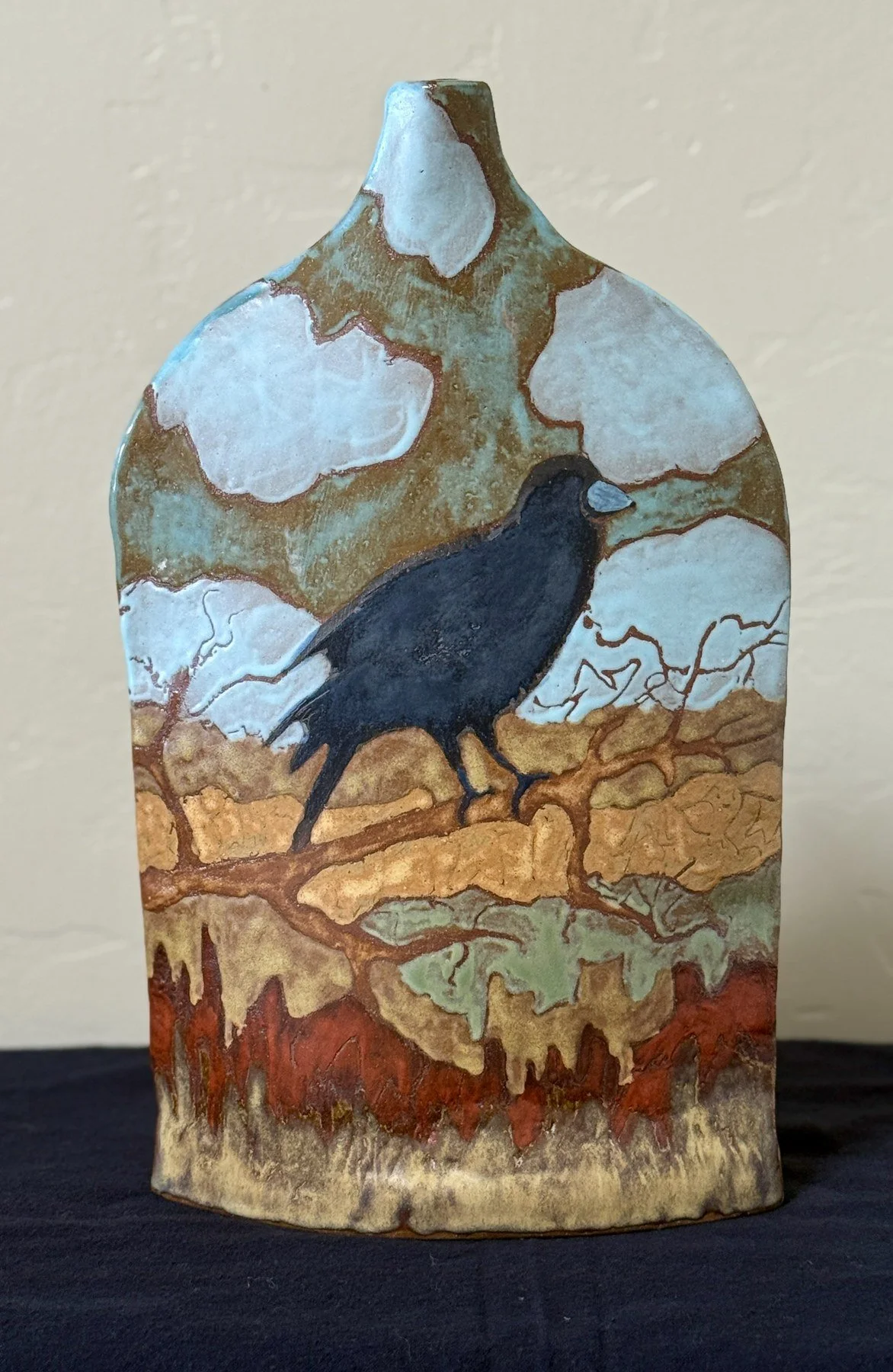 Layne Cook 
 Doing What Crows Do  
clay vessel 
$700