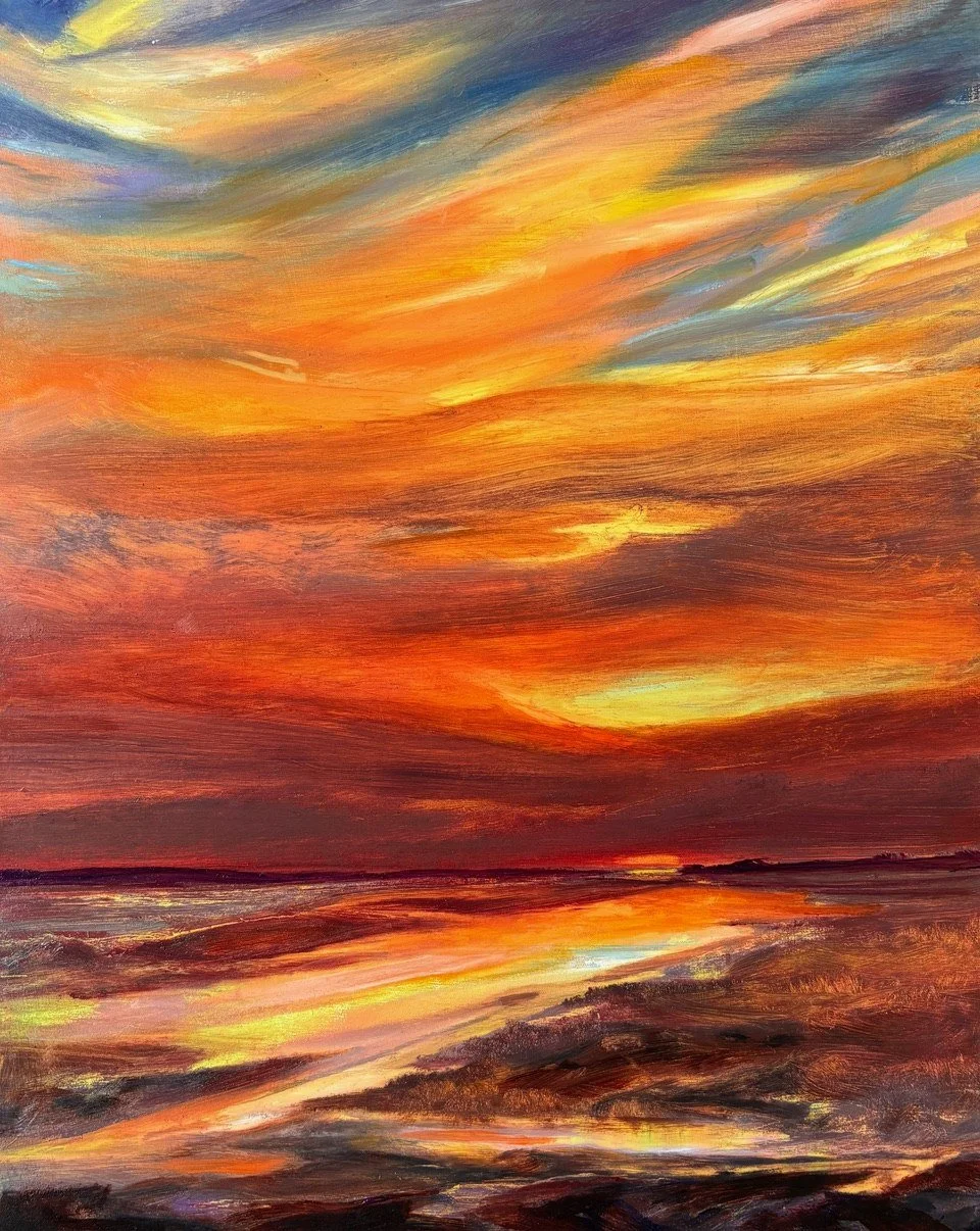 Leigh Knowles 
 Sunset Marsh  
20x16 
oil on panel 
$900