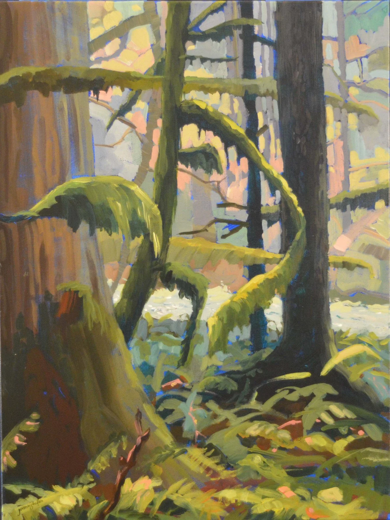 Joanne Shellan 
 Green Dancers  
24x18 
acrylic on canvas 
$1,200