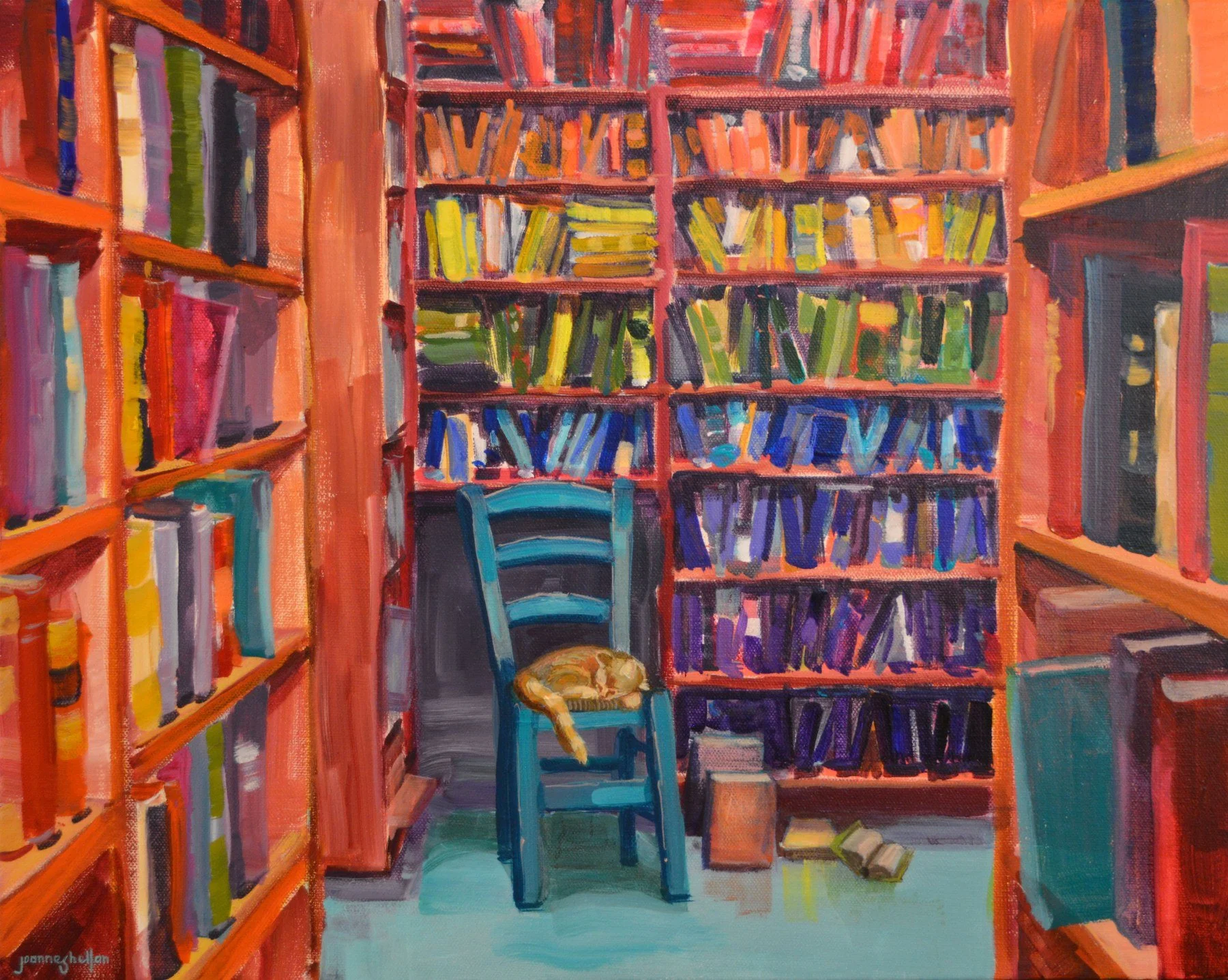 Joanne Shellan 
 Purr-ide and Prejudice  
16x20 
acrylic on canvas 
$900