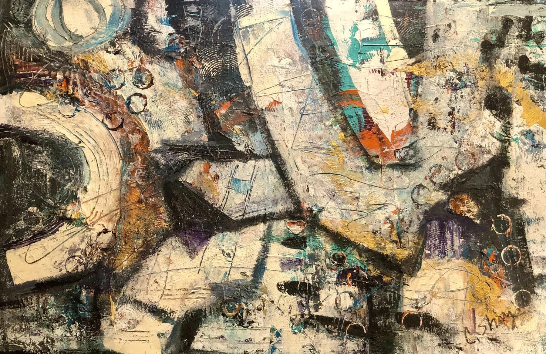 Christine Sharp 
 Three Ring Circus I  
acrylic on canvas 
36x24 
$2,400