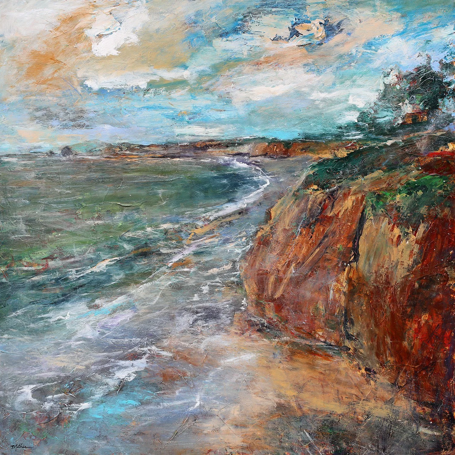 Christopher Mathie 
 Always Look for the Light  
48x48 
acrylic on canvas 
$4,600