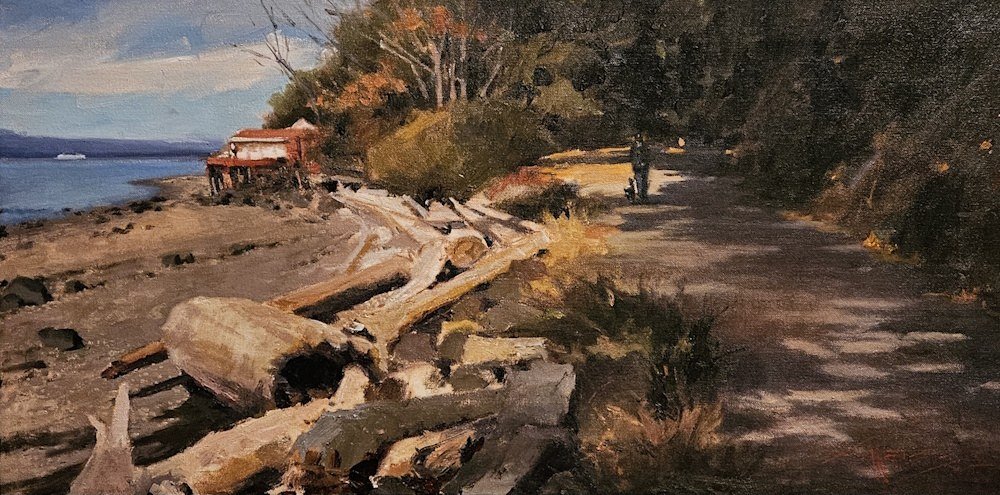 Robin Weiss 
 The Beach at Lincoln Park  
15x30 
oil 
$1,600