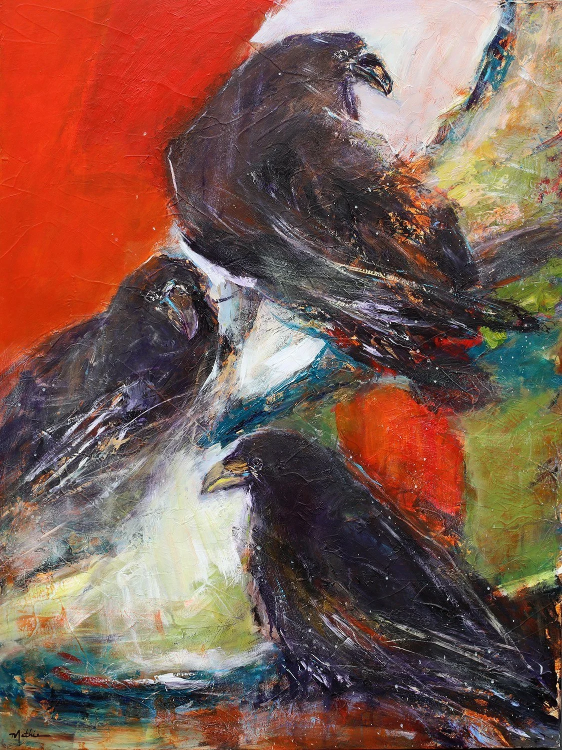 Christopher Mathie 
 The Meeting Will Come to Order  
acrylic on canvas 
40x30 
$2,700