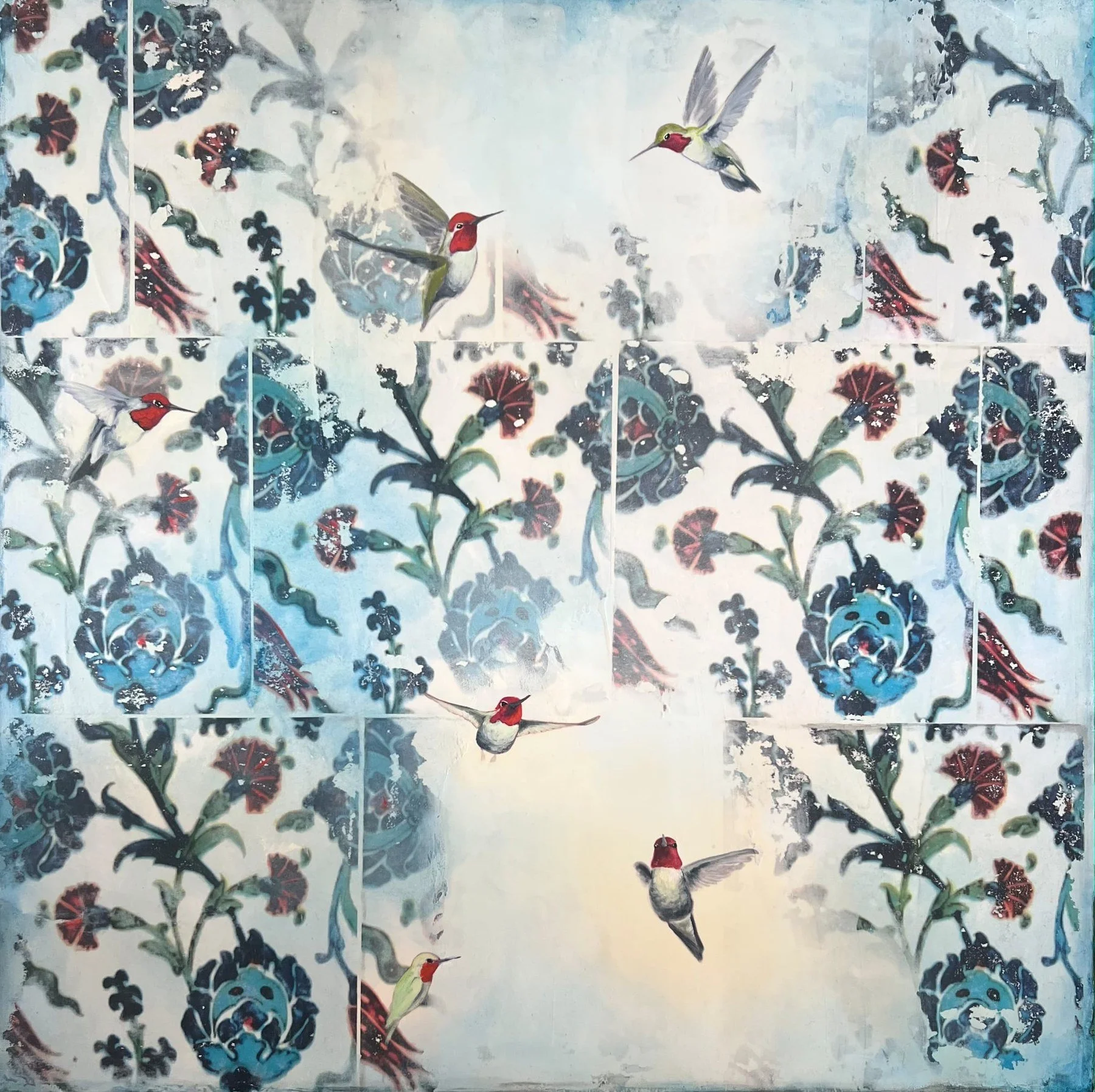 Debbie Bianchi 
 The Harem  
30x30 
acrylic and mixed media on canvas 
$2,200