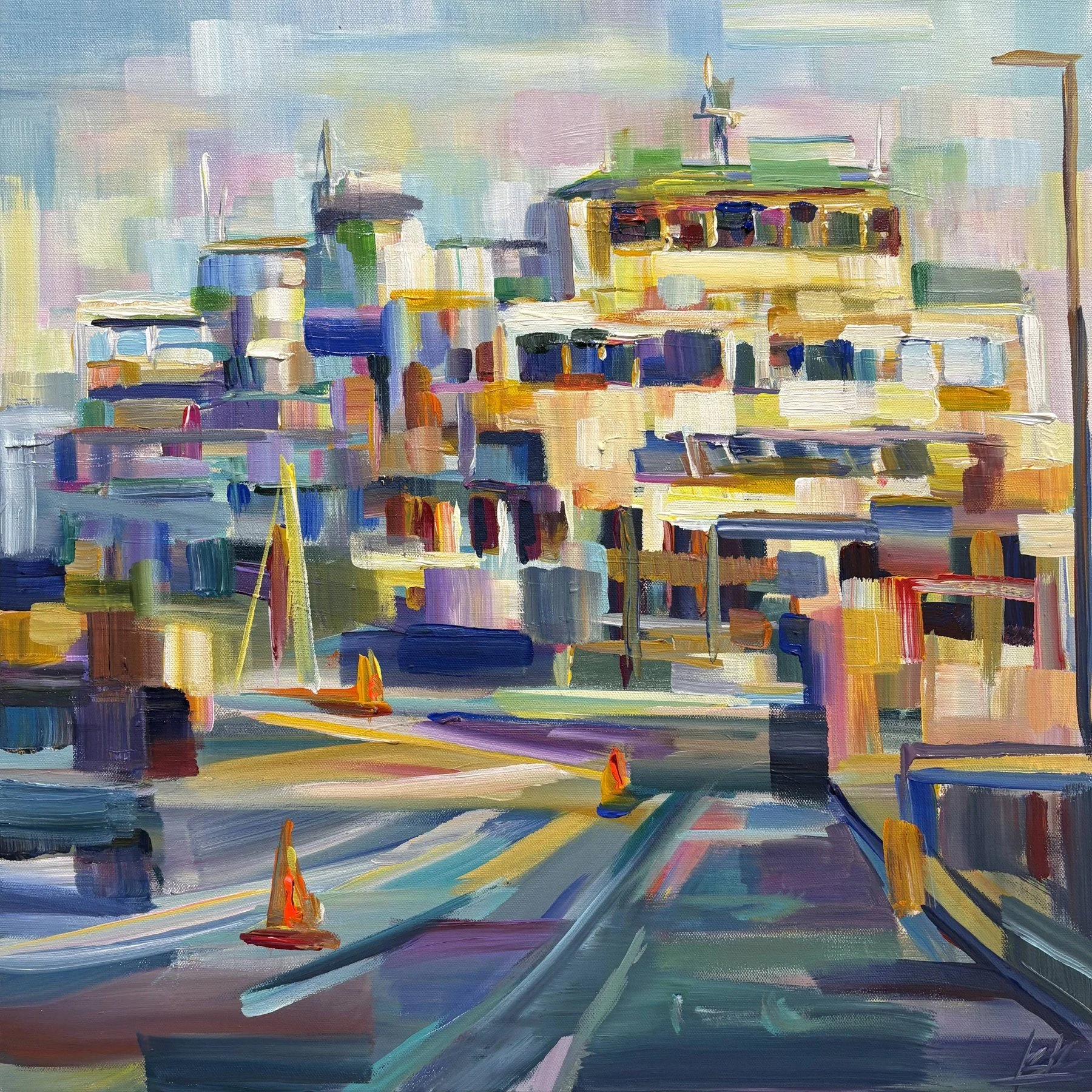 Brooke Borcherding 
 Ferry Time  
acrylic on canvas 
24x24 
$1,500