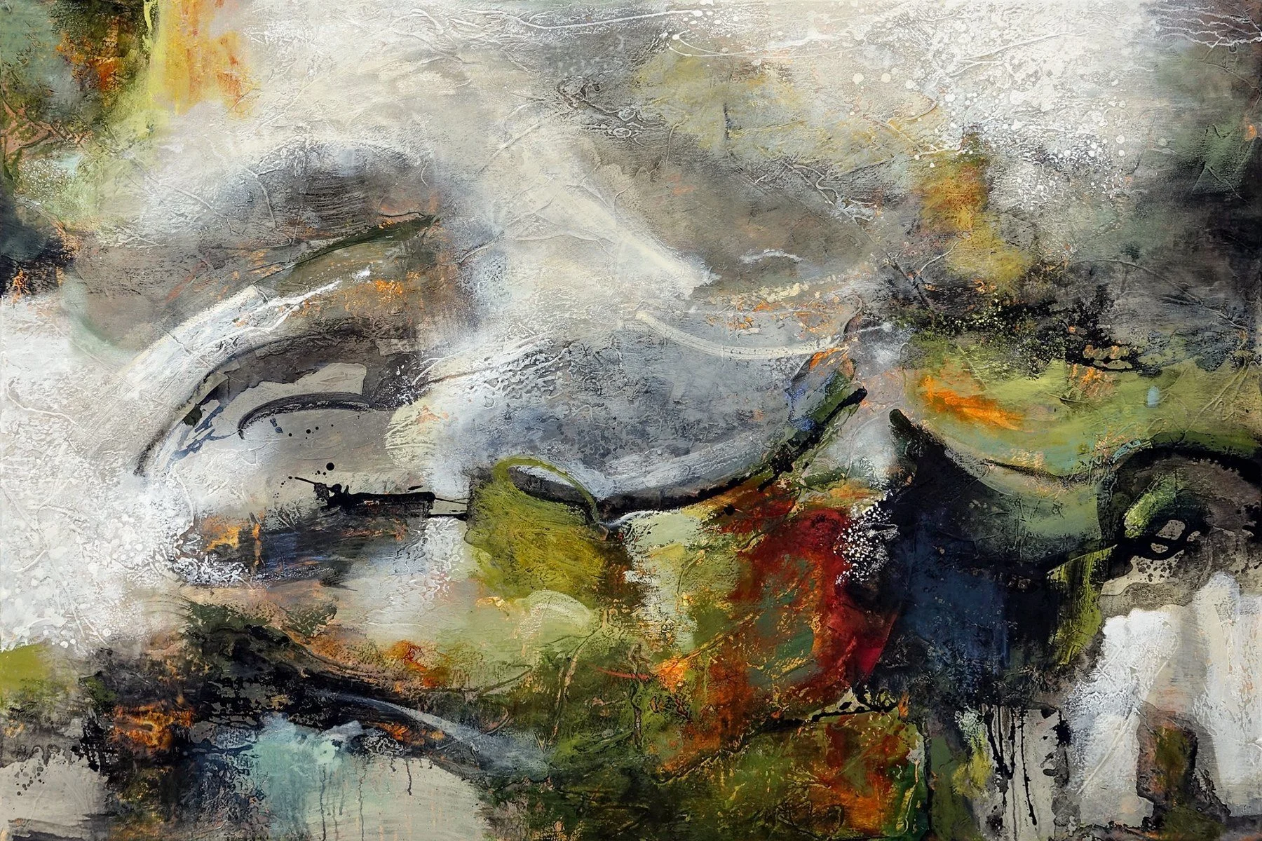 Chuck Gumpert 
 Stratified Perception  
40x60 
oil and mixed media on canvas 
$4,600