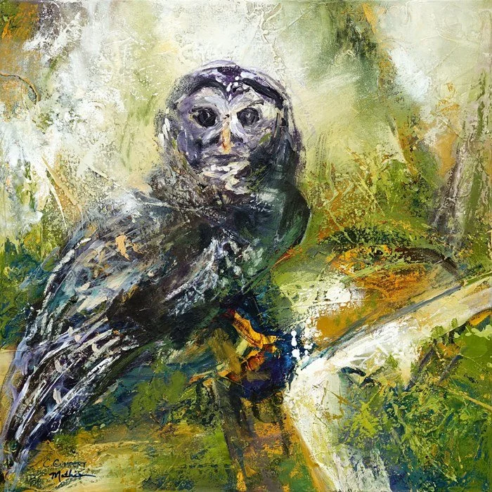 Chuck Gumpert 
(Collaboration with Christopher Mathie) 
 Valiant Verdancy  
24x24 
Acrylic and Oil Bar on canvas 
$1,500